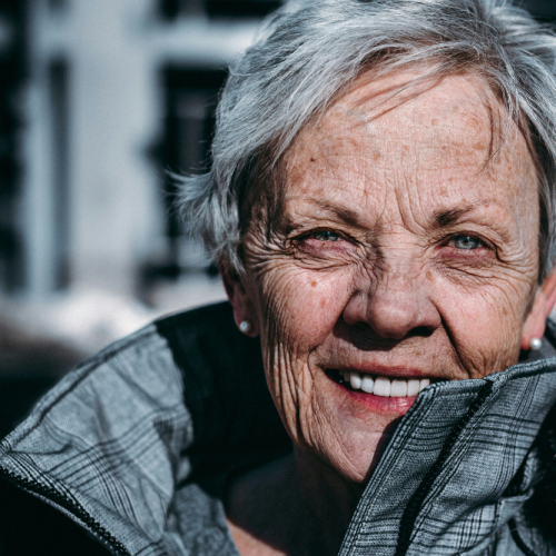 grandmother smiling